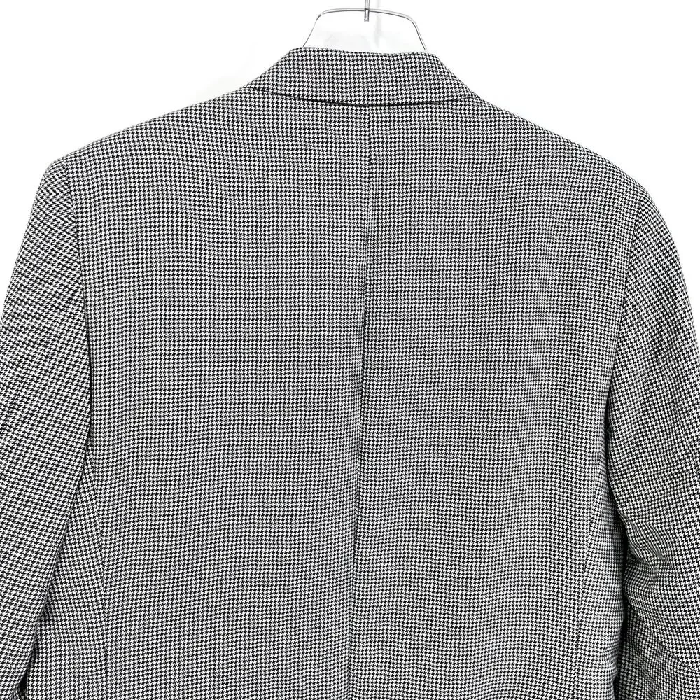 JACK VICTOR Cashmere Black White Houndstooth Blazer Suit Jacket